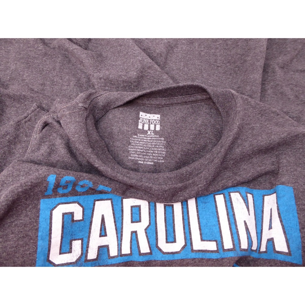 1995 Carolina Panthers Junk Food Gray T Shirt Size XL - Picture 3 of 3